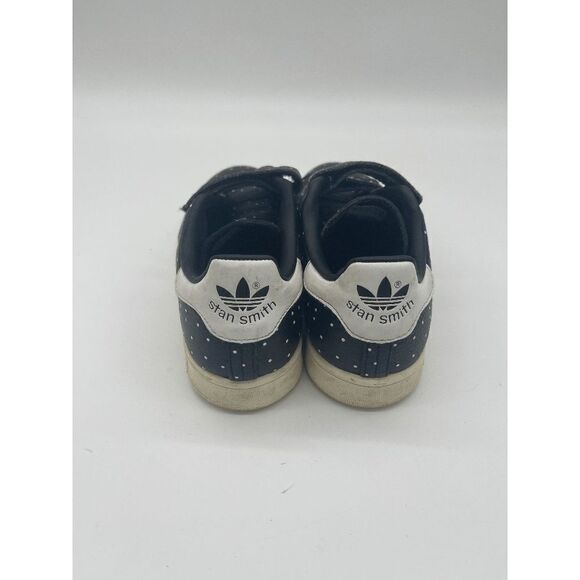 Adidas Stan Smith Sneaker Self Adhesive Straps US Sz 7 Black w Polka dots - Picture 5 of 7